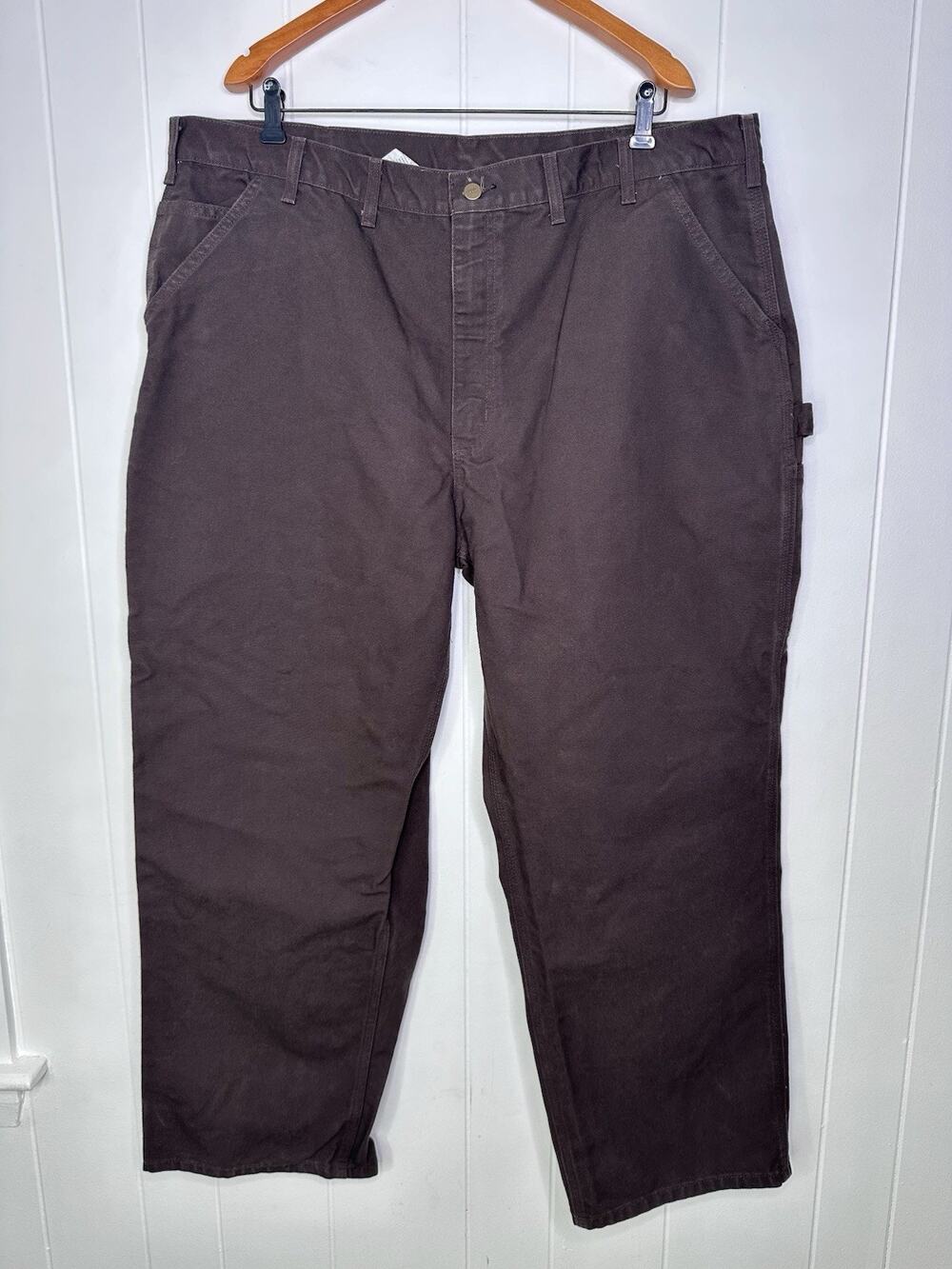Vintage Carhartt Men's Dungaree Fit Duck Canvas Pants B11 DKB 44x30 - Brown Work